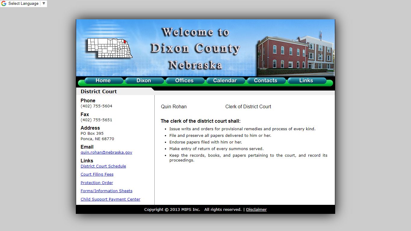 Dixon County District Court